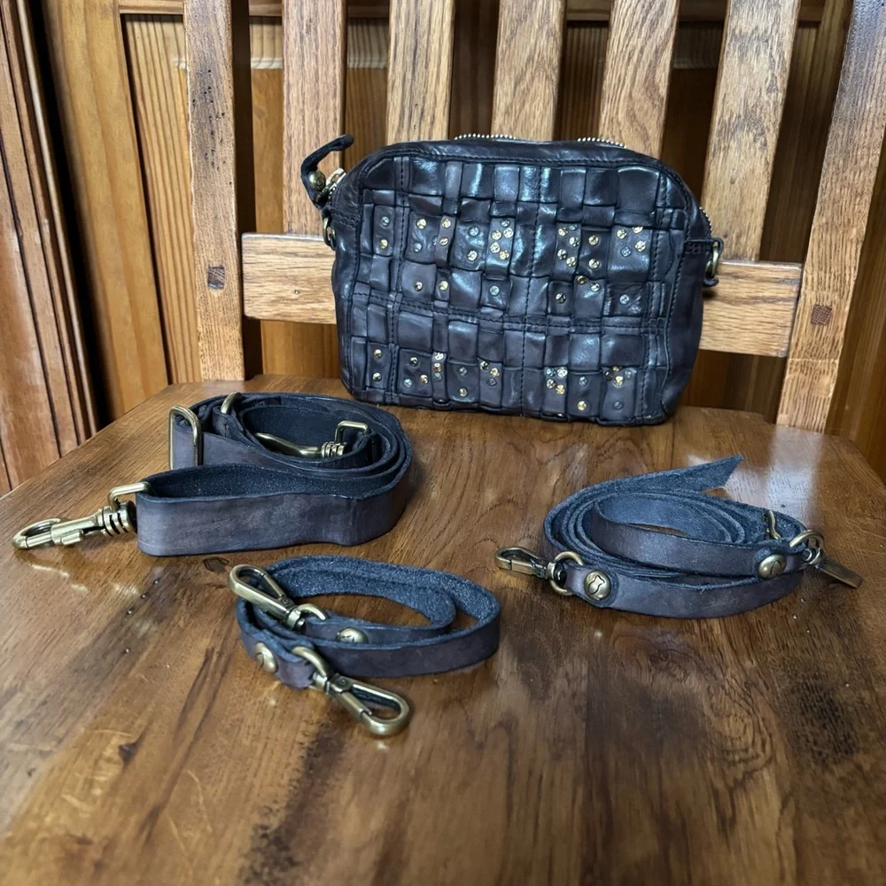 Campomaggi Edera Studded Mini Boston Bag - Picture 2 of 9